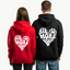 2 Pack : Manifest More Love Red & Black Couple Hoodies