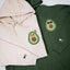 2-Pack: Avocado Custom Initial Embroidery Couple Hoodies