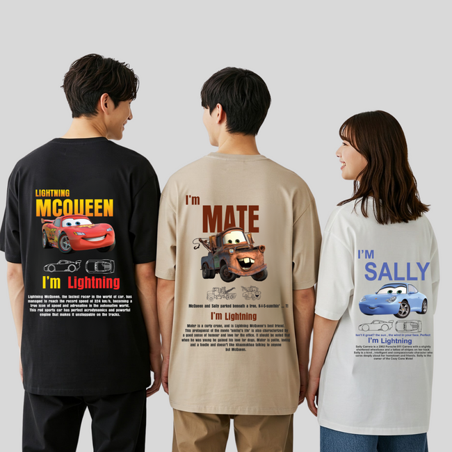 3 Pack : Mcqueen Sally and Mater Trio T-Shirts Main Image