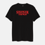 Stranger Things Title Printed Black T-Shirt