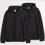 2 Pack : Cardiac Heart Black Couple Hoodies