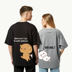 2 Pack : Wherever I Go Trouble Follows Couple T-Shirt