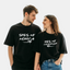 2 Pack : Monica & Chandler Black Couple T-shirt