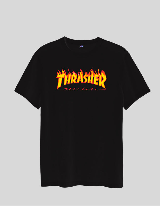 Thrasher Printed Black T-Shirt Hover Image