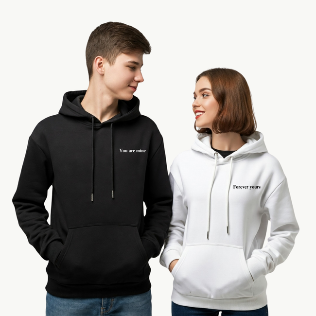 2 Pack : You Are Mine - Forever Yours Couple Hoodie Hover Image
