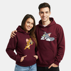 2 Pack : Scarring Tom Mocking Jerry Couple Hoodies