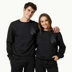 Sweatshirt Line Art Custom(Single/Couple) - Embroidery and Printed