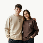 Sweatshirt Line Art Custom(Single/Couple) - Embroidery and Printed