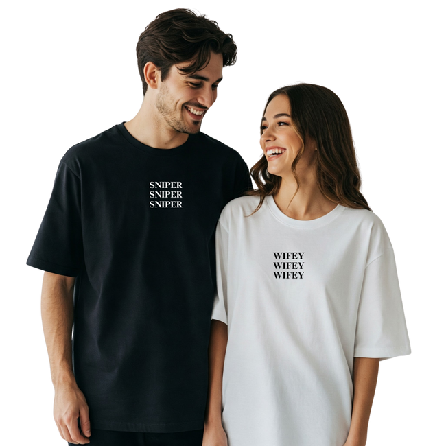 2 Pack : Snipper Wifey Couple T-Shirt Hover Image