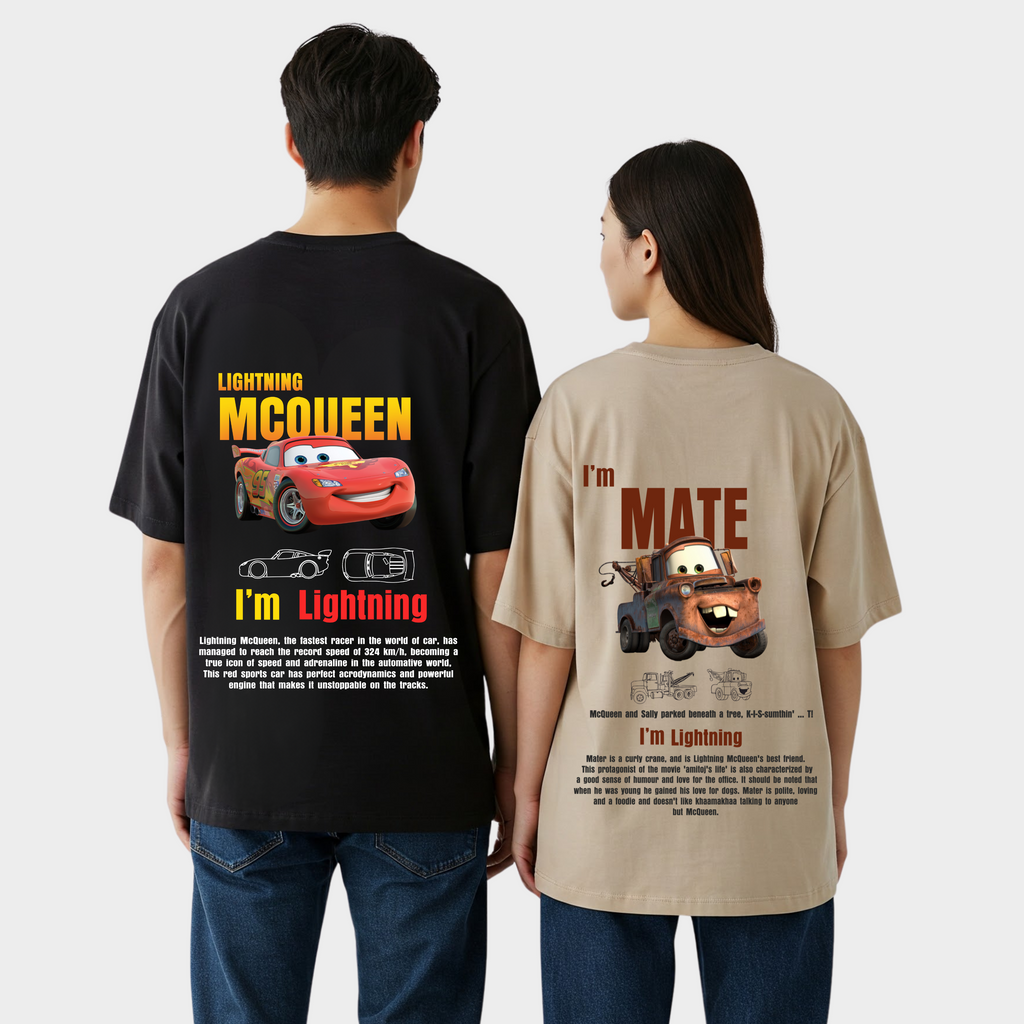 2 Pack : Mcqueen & Mate Couple T-Shirts
