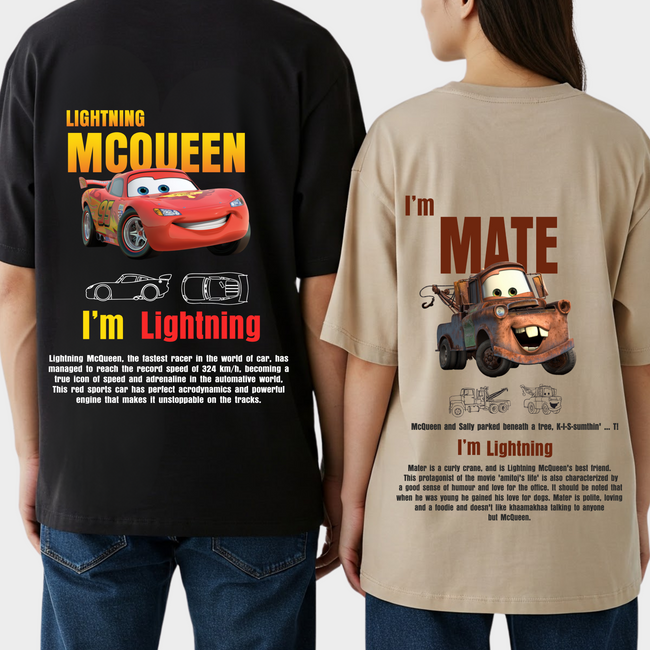 2 Pack : Mcqueen & Mate Couple T-Shirts Main Image