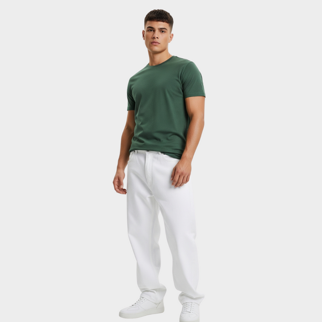 BASIC RELAXED FIT T-SHIRT DARK GREEN Main Image