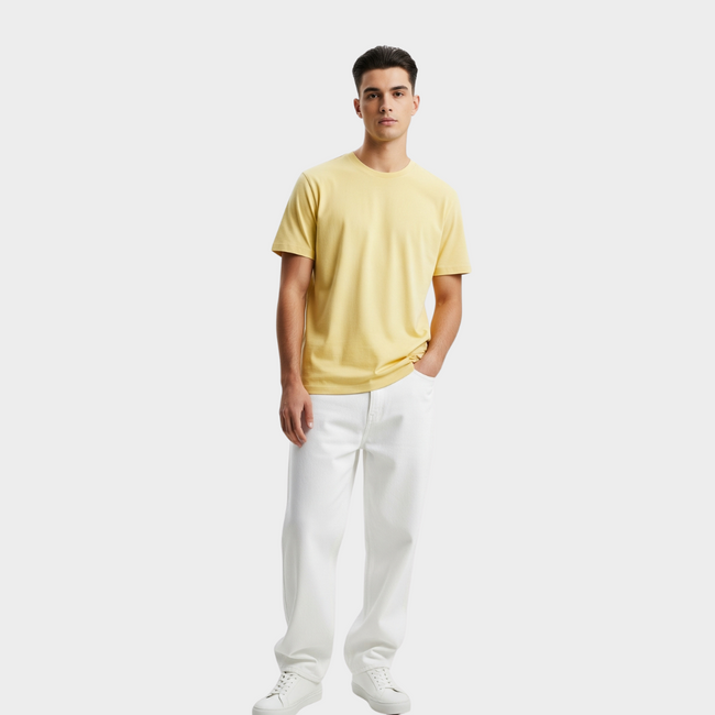 BASIC RELAXED FIT T-SHIRT YELLOW Main Image