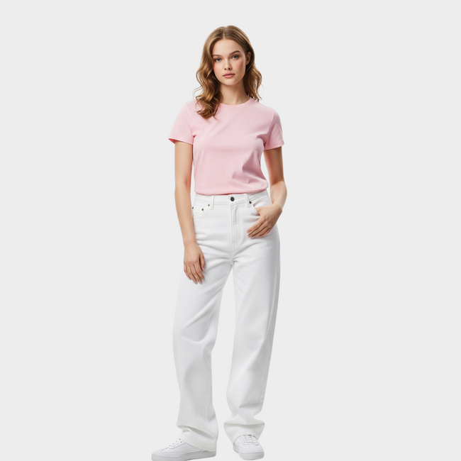 BASIC RELAXED FIT T-SHIRT PASTEL PINK Hover Image