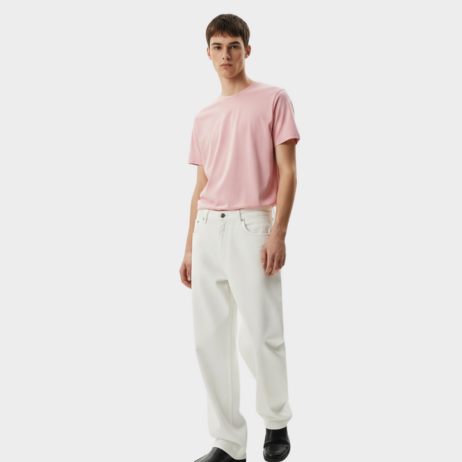 BASIC RELAXED FIT T-SHIRT PASTEL PINK Main Image