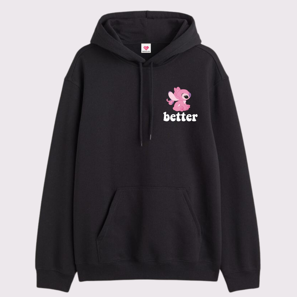 2 Pack: Angel and Stitch Better Together Couple Hoodies