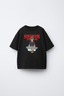 Stranger Things Eleven Printed Black T-Shirt