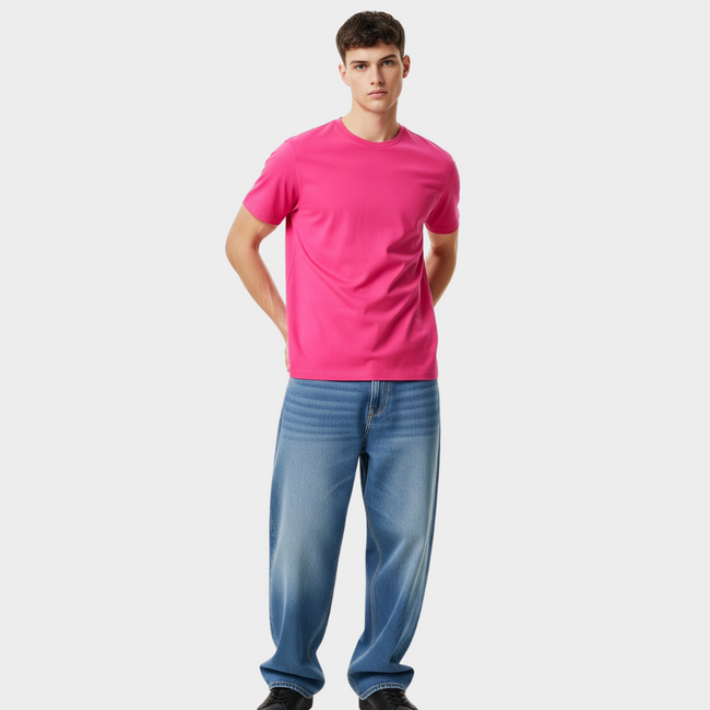 BASIC RELAXED FIT T-SHIRT HOT PINK Main Image