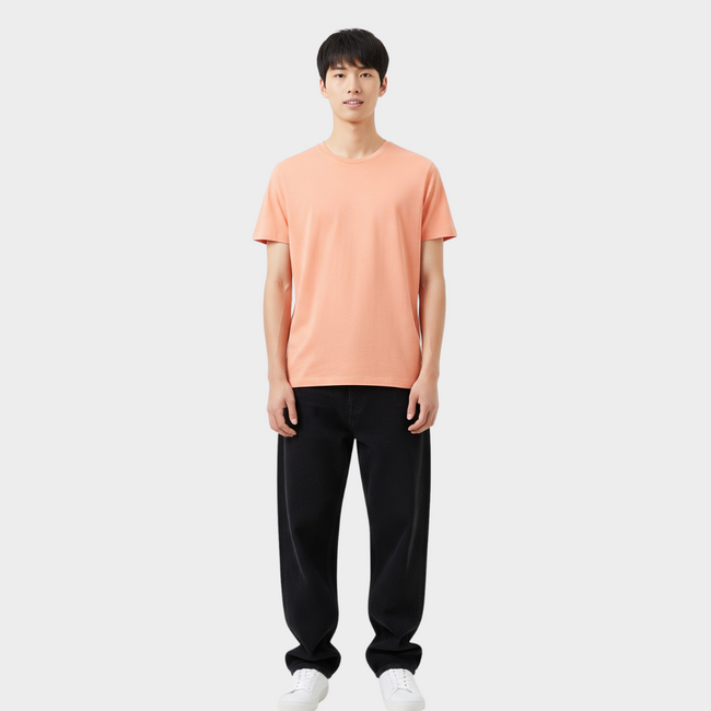 BASIC RELAXED FIT T-SHIRT PEACH Hover Image