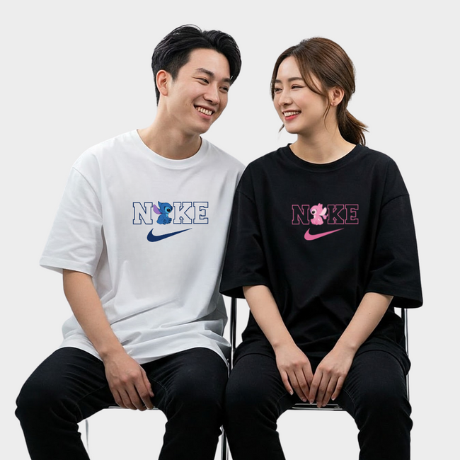 2 Pack : Nike Angel Stitch Couple T-Shirts Hover Image