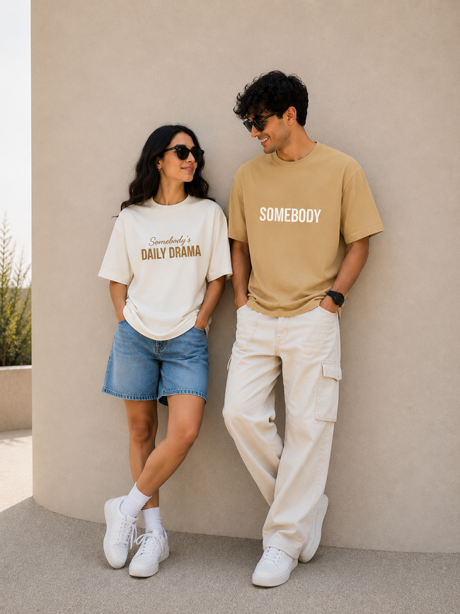 Somebody and Somebody's Drama Couple T-Shirt Hover Image
