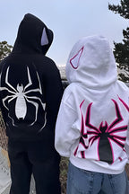 2 Pack : Spiderman Multiverse Black and White Couple Hoodies