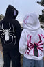 2 Pack : Spiderman Multiverse Black and White Couple Hoodies