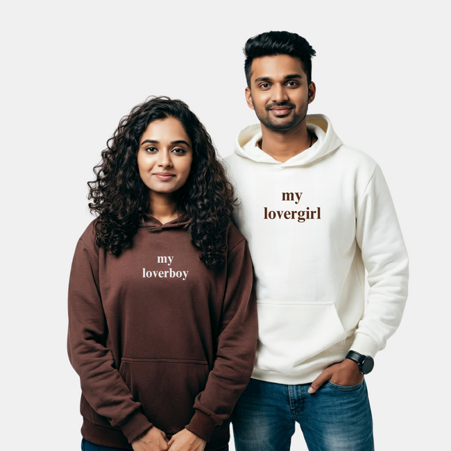 2 Pack : My Lovergirl and My Loverboy Couple Hoodie Hover Image