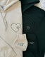 2-Pack: Puzzled Heart Embroidery Couple Hoodies