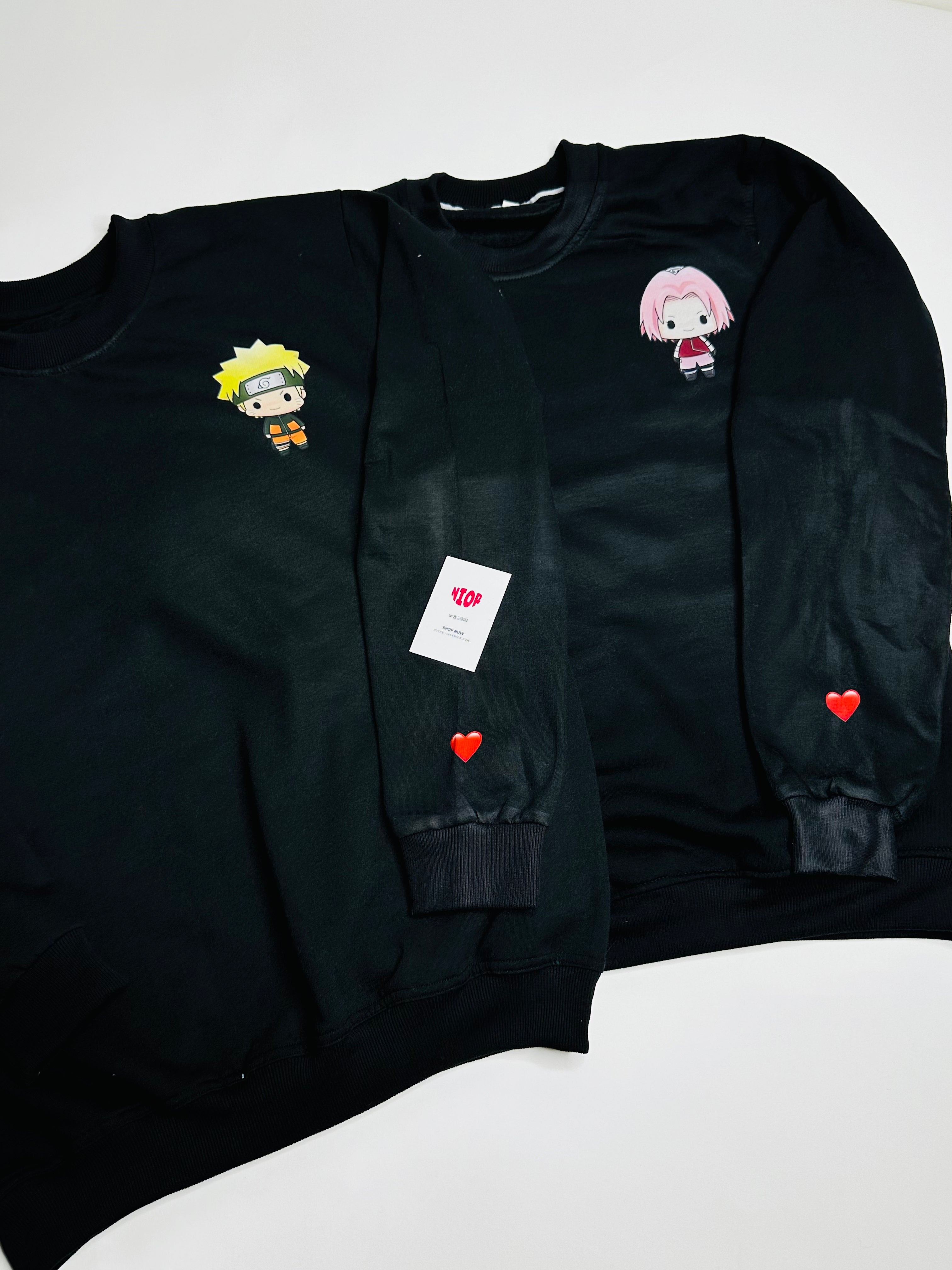 2-Pack : Naruto & Hinata Booblehead Couple Sweatshirt