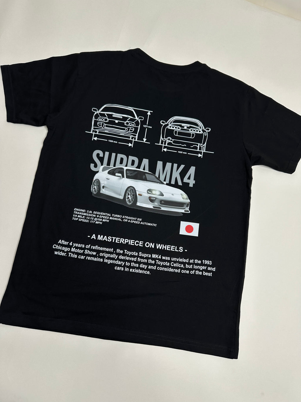 Supra MK4 Black Printed Black T-Shirt