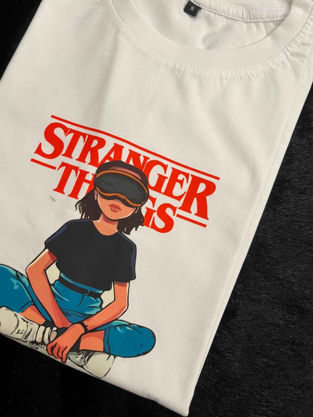 Stranger Things Eleven Printed  White T-Shirt