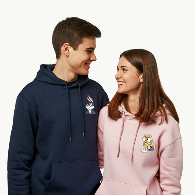 2 Pack : Bugs Thinking & Lola Sitting Couple Hoodie Hover Image
