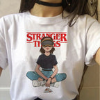 Stranger Things Eleven Printed  White T-Shirt
