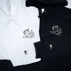2-Pack: Cookie with Custom Date and Initial Embroidery Couple Hoodies