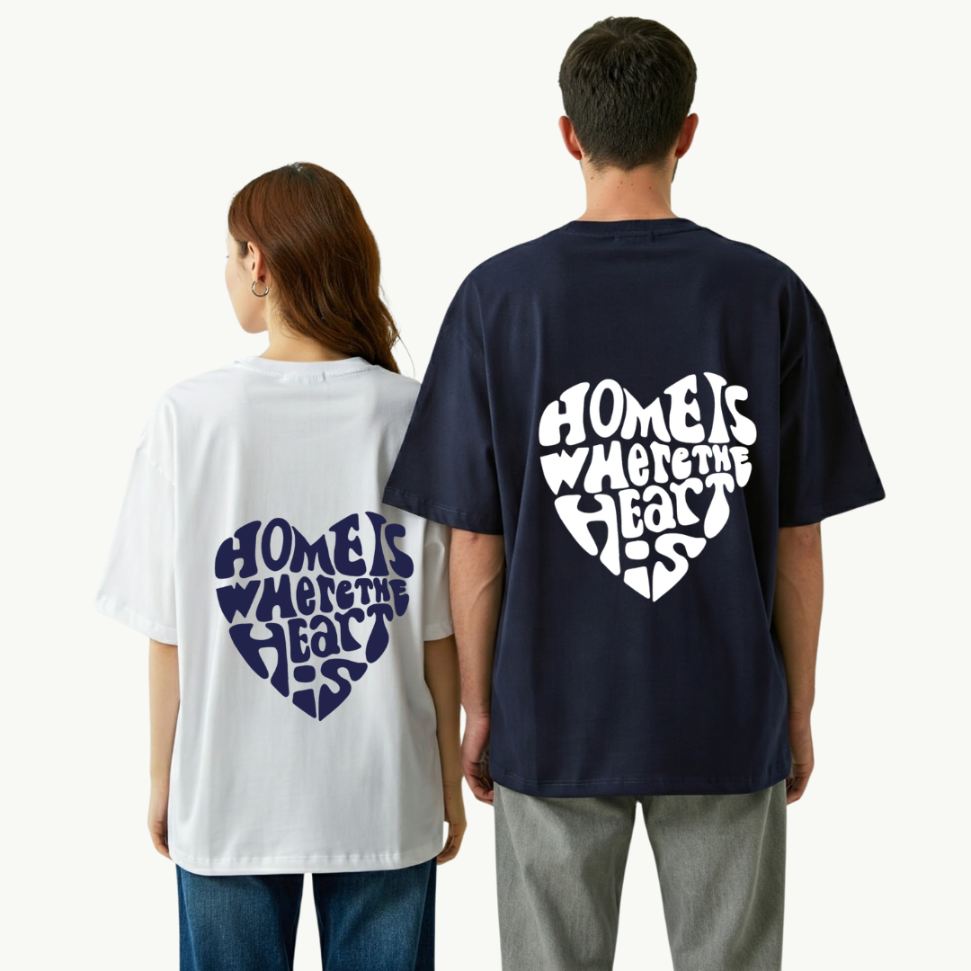 2 Pack : Home Is Where Heart Is  Couple T-shirt