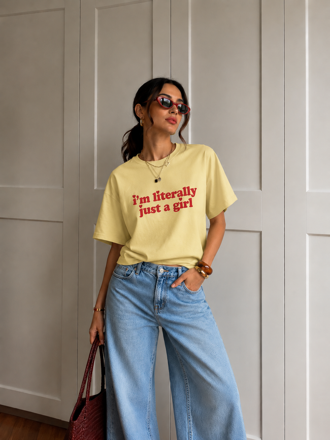 Just A Girl Oversized T-Shirt Main Image