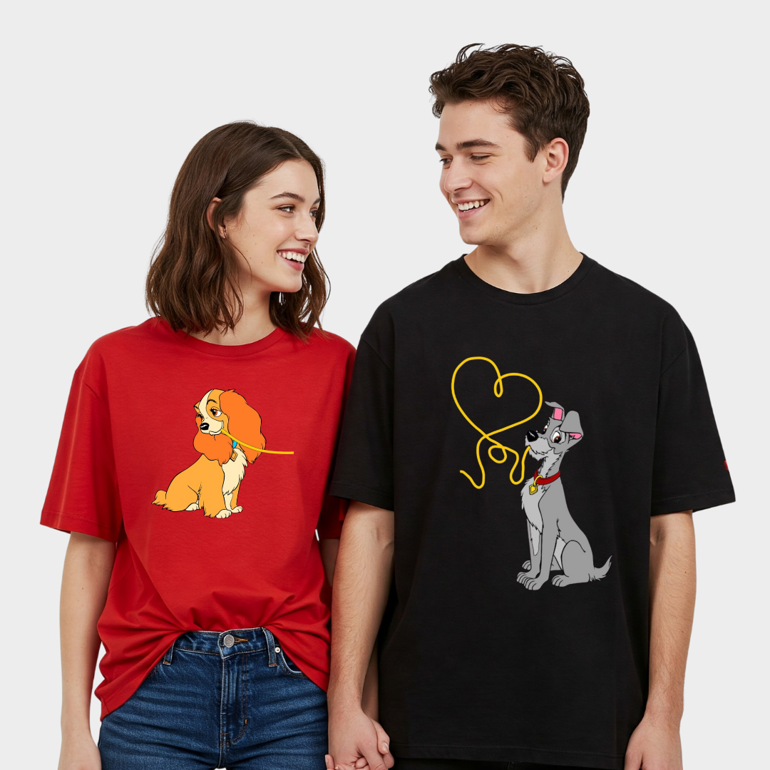 2 Pack : Lady and Tramp Couple T-Shirt