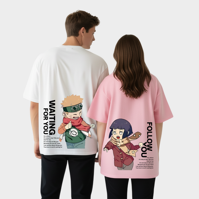 2 Pack : Naruto Hinata Couple T-Shirt Hover Image