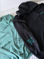 2-Pack Nothing Makes Sense When Apart Black and Sage Green Couple Hoodies