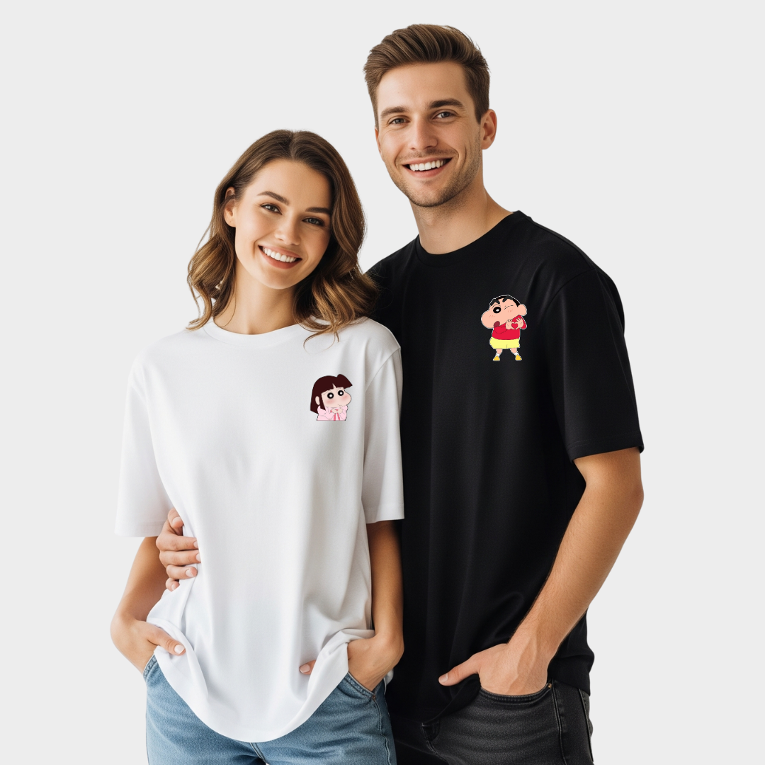 2 Pack : Shinchan and Ichan Couple T-Shirt